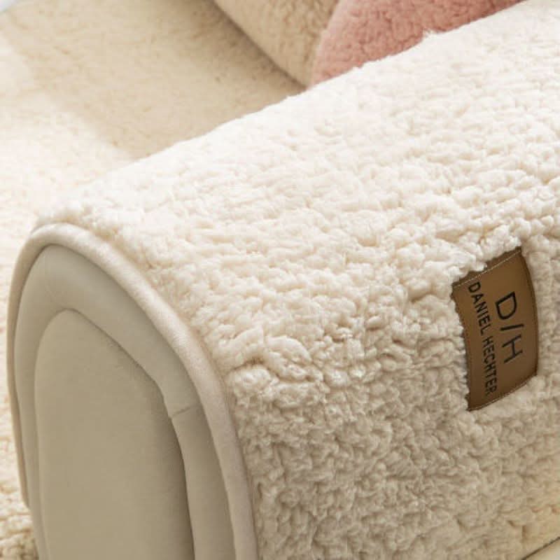 Funda de sofá ultrasuave de cachemira de cordero – efecto peluche y antideslizante 